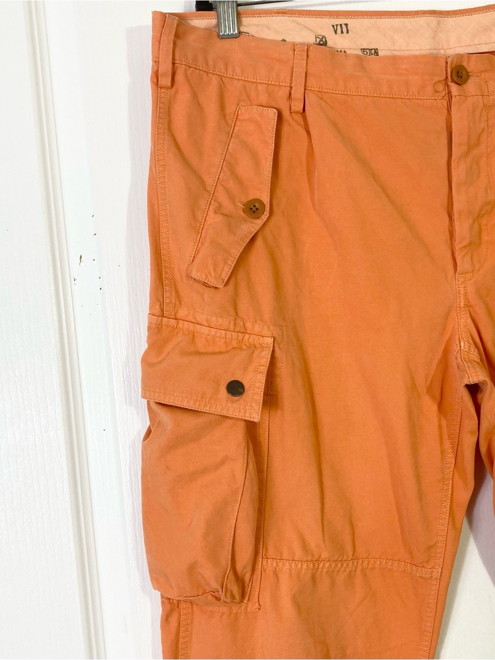 POLO RALPH LAUREN Cargo Pants 36x32 Orange VTG Y2K Pockets Adjust-Tie-Hem - Picture 5 of 16